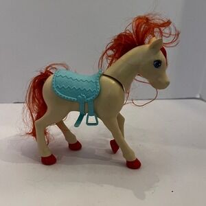 Barbie Hugs'n Horses Kelly Doll Pony With Red Mane Saddle Movable Head & Neck!